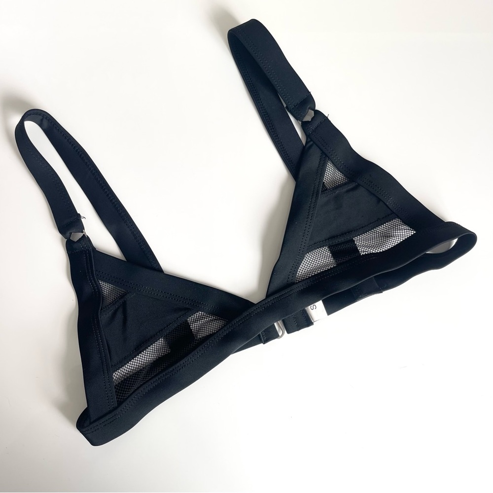 Black Mesh Bikini Top